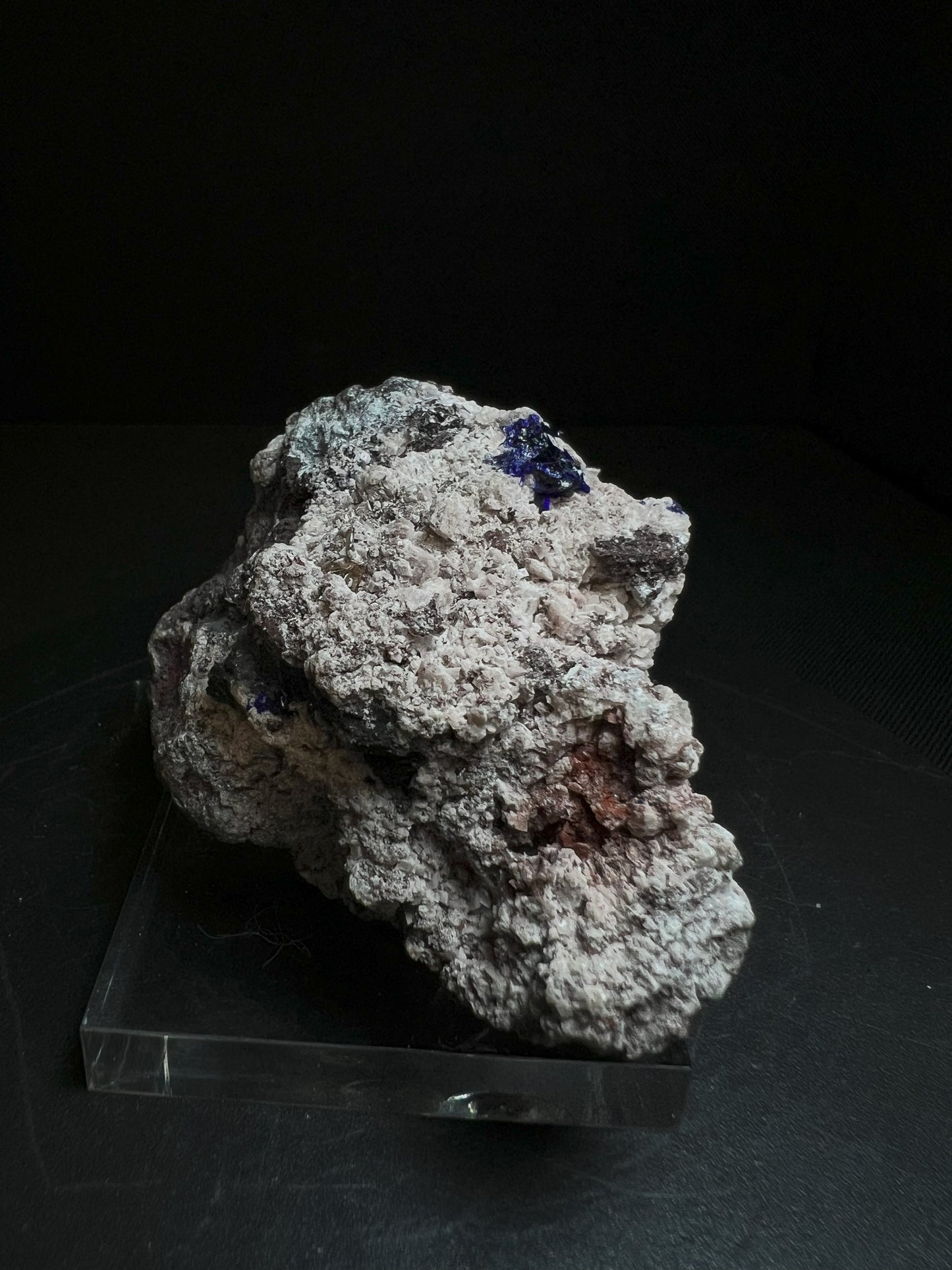 Azurite, Wulfenite And Dolomite From Tsumeb Mine, Oshikoto, Namibia- Collectors Piece