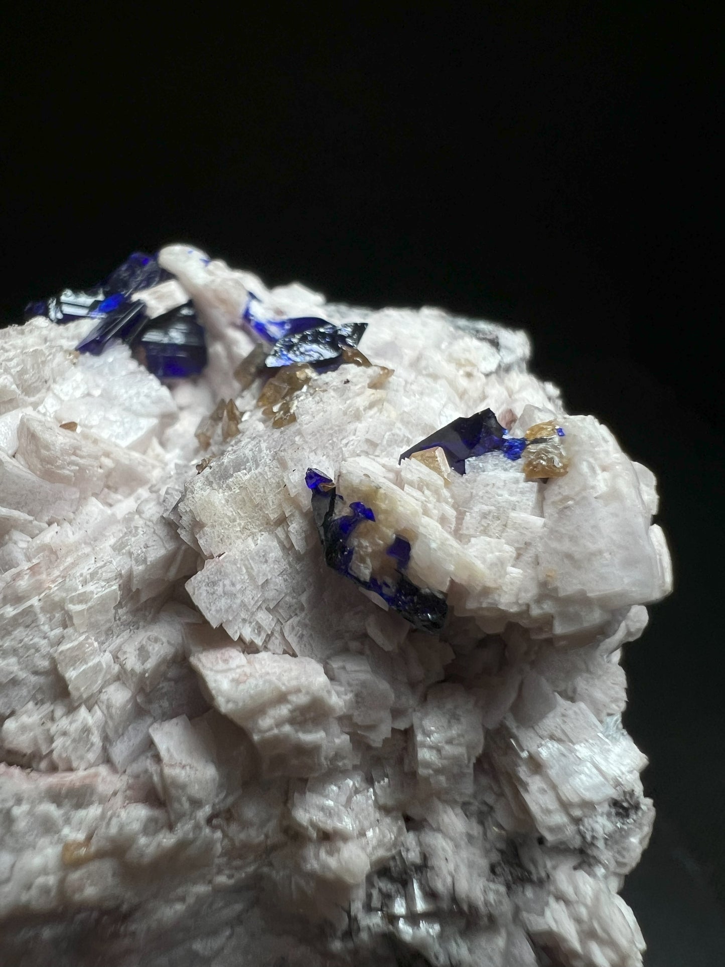 Azurite, Wulfenite And Dolomite From Tsumeb Mine, Oshikoto, Namibia- Collectors Piece