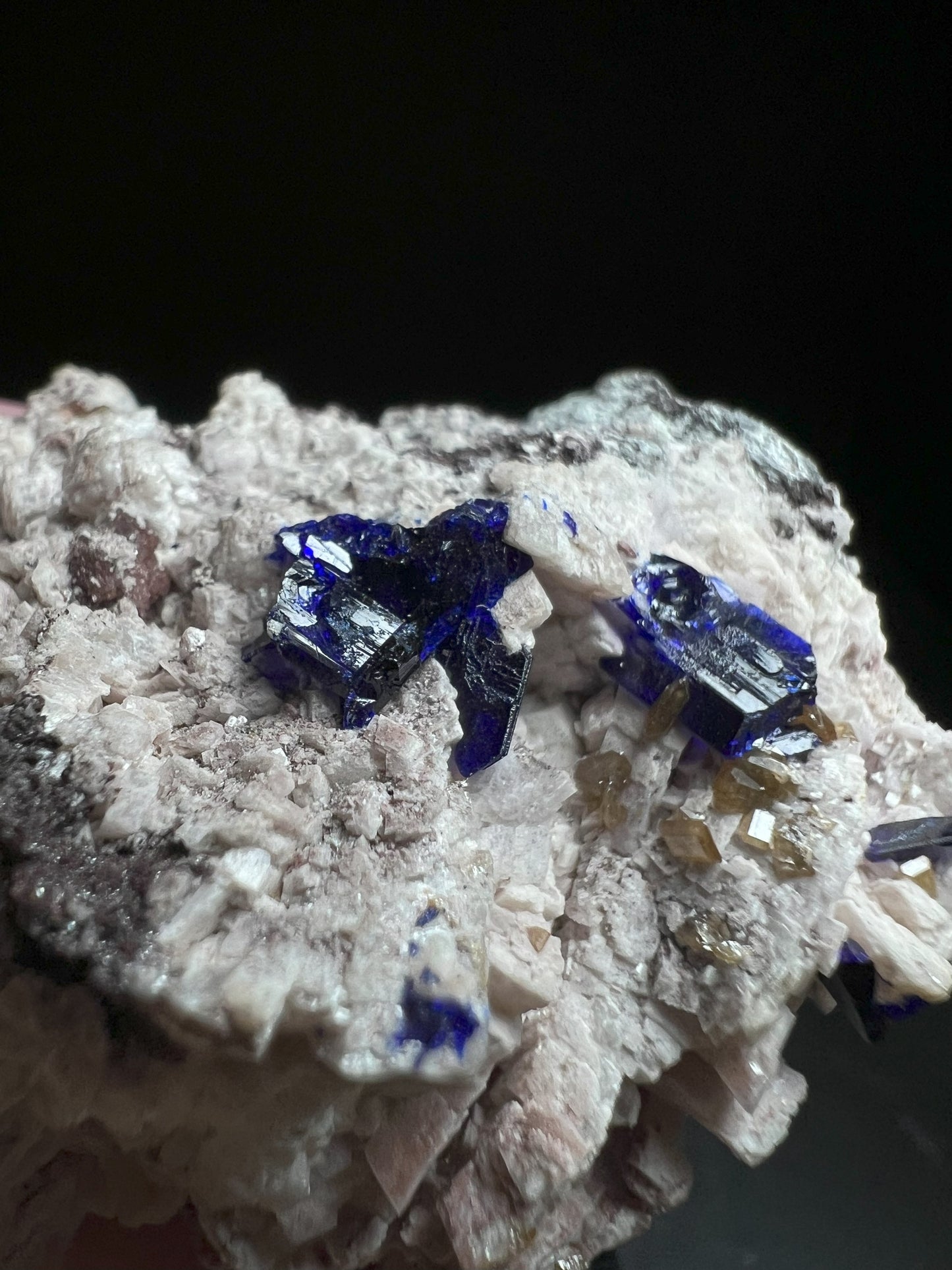 Azurite, Wulfenite And Dolomite From Tsumeb Mine, Oshikoto, Namibia- Collectors Piece