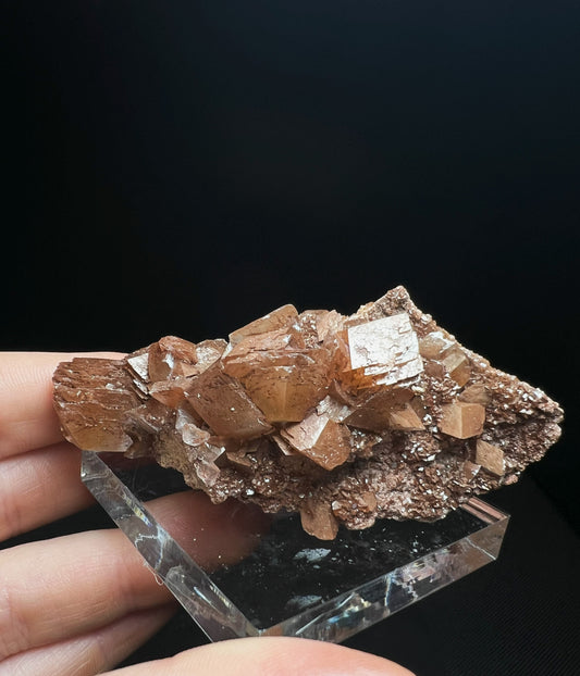 Calcite With Red Hematite Coating From Ton Mahr Quarry, Cardiff, Wales