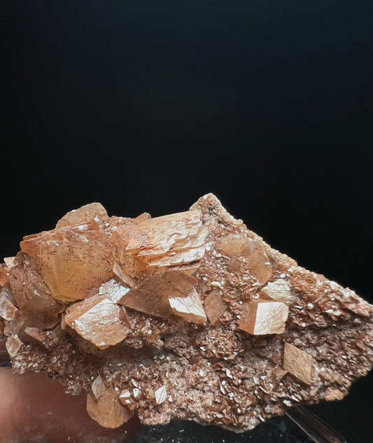 Calcite With Red Hematite Coating From Ton Mahr Quarry, Cardiff, Wales