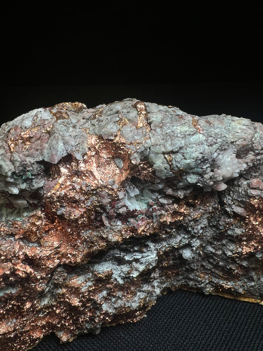 Stunning Copper And Calcite On Matrix From Michigan- Collectors Piece, Home Décor, Gift