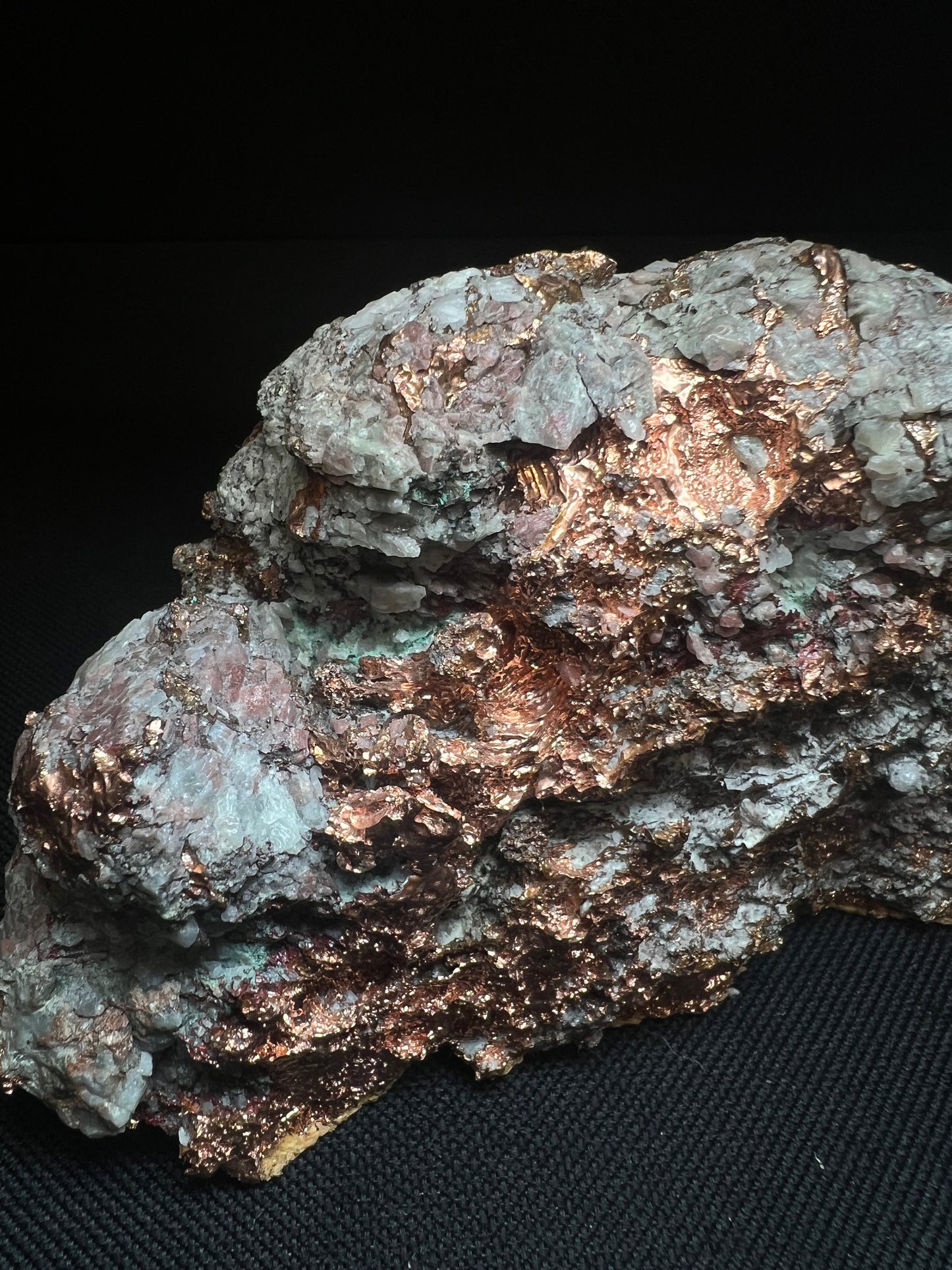 Stunning Copper And Calcite On Matrix From Michigan- Collectors Piece, Home Décor, Gift
