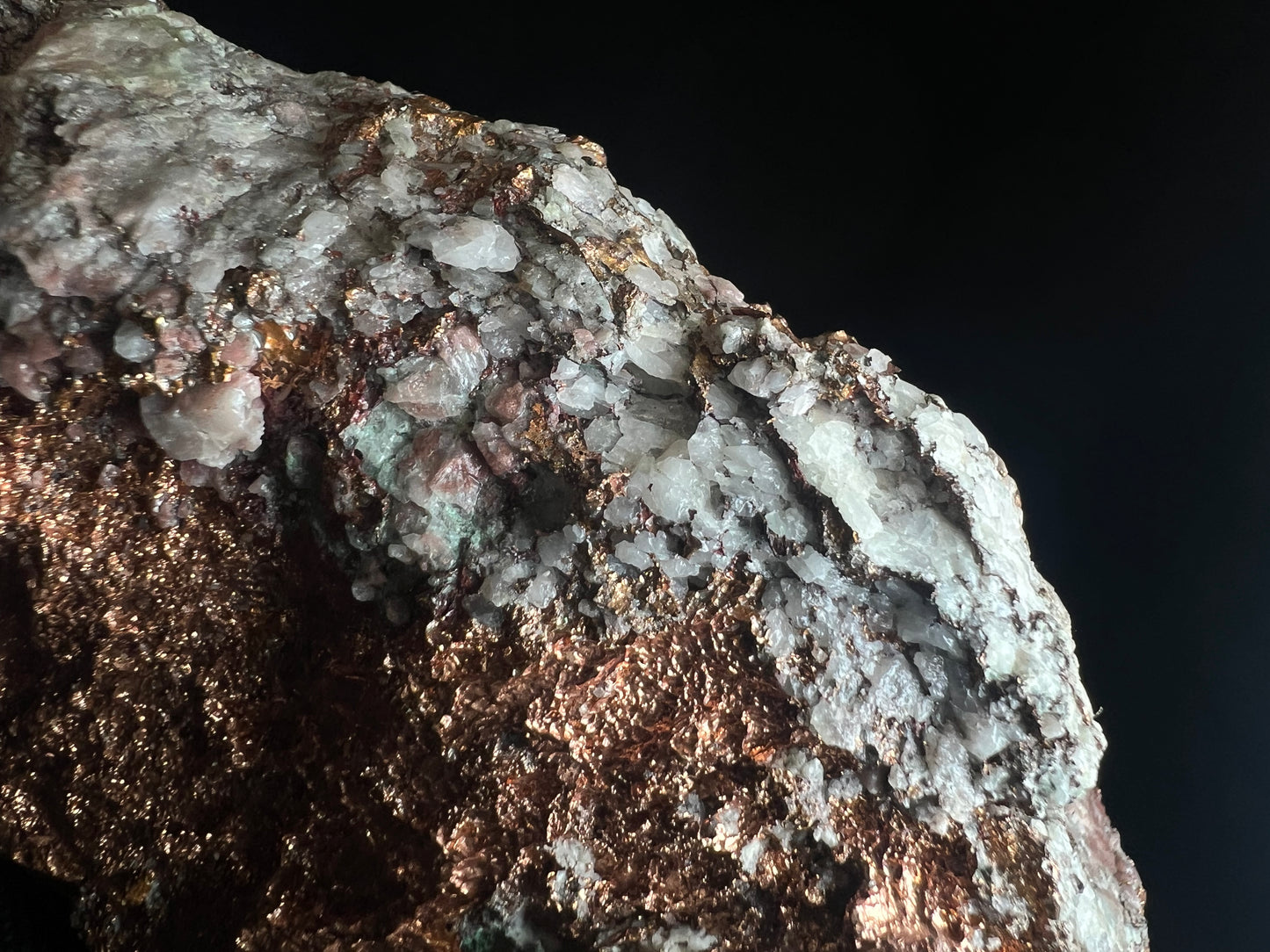 Stunning Copper And Calcite On Matrix From Michigan- Collectors Piece, Home Décor, Gift
