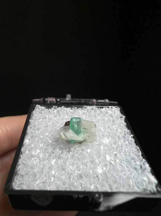 Terminated Emerald In Calcite With Pyrite From Panjshir, Afghanistan- collectors piece, Gift, Crystal