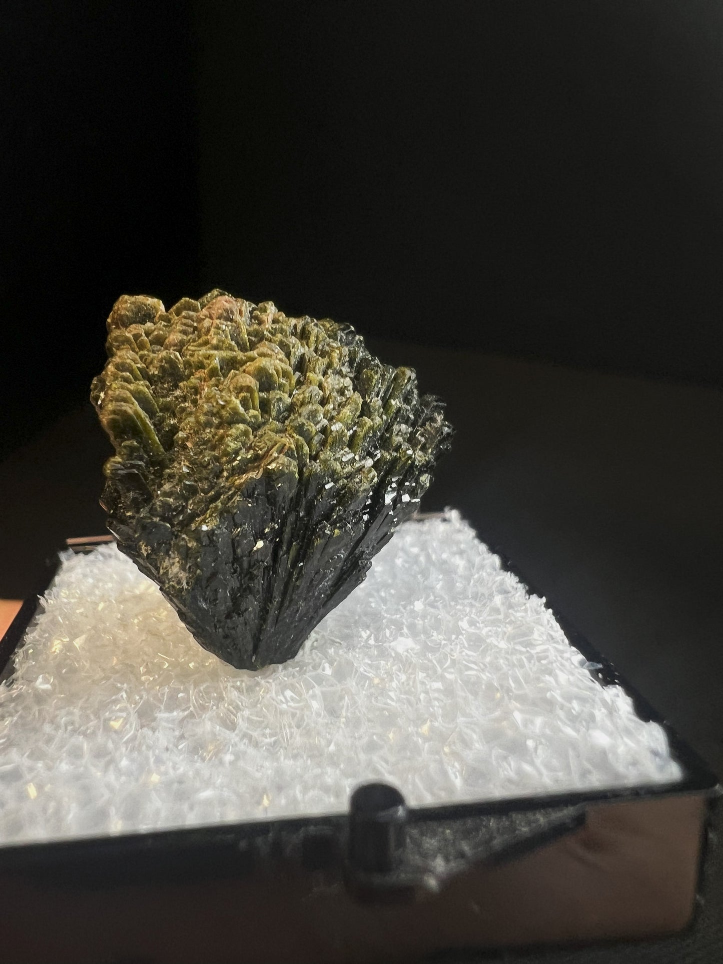 Spray Of Epidote Cluster From Pakistan- Collectors Piece (Box Included)