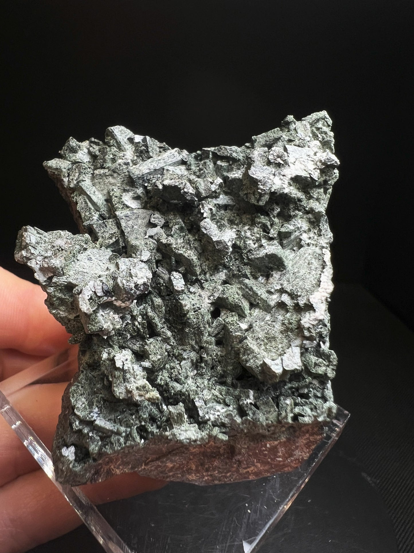 Hedenbergite From Vlastejovice, Bohemian Reg, Czech Republic- collectors piece <br>