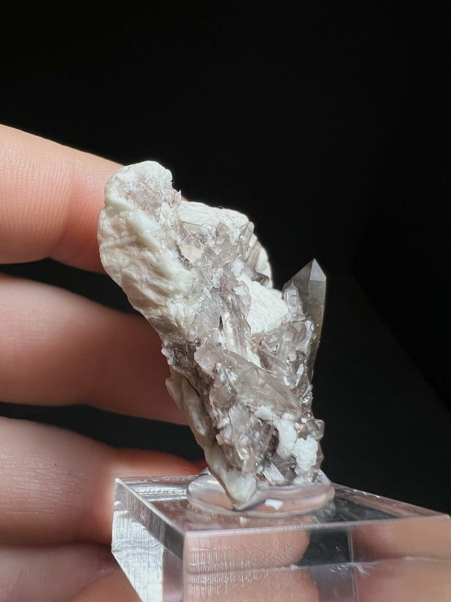 Smoky Quartz On Albite And Microcline From Papachacra, Catamarca, Argentina - Collectors Piece