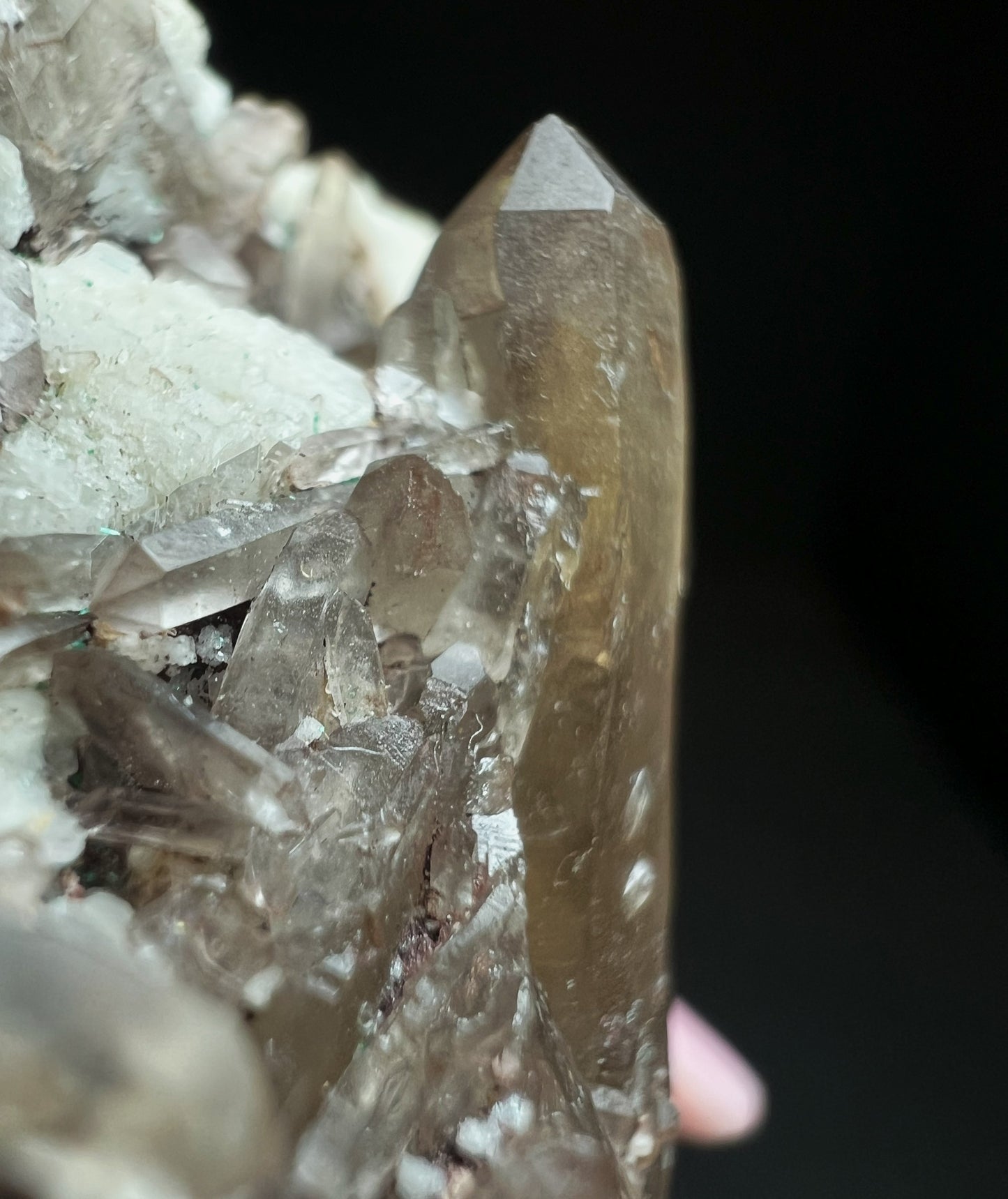 Smoky Quartz On Albite And Microcline From Papachacra, Catamarca, Argentina - Collectors Piece