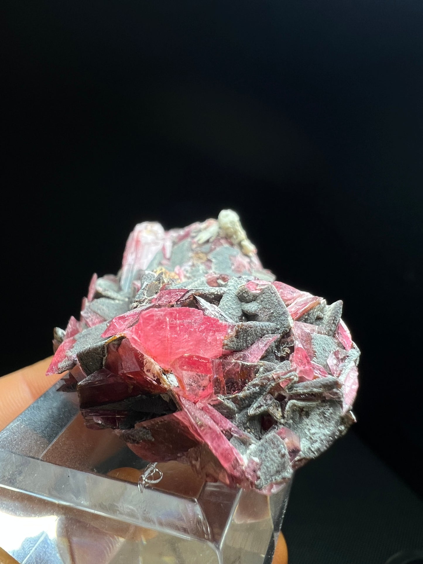 Phenomenal Rare Rhodonite Formation From Conselheiro Lafaiete Minas Gerais In Brazil (Stand Included)