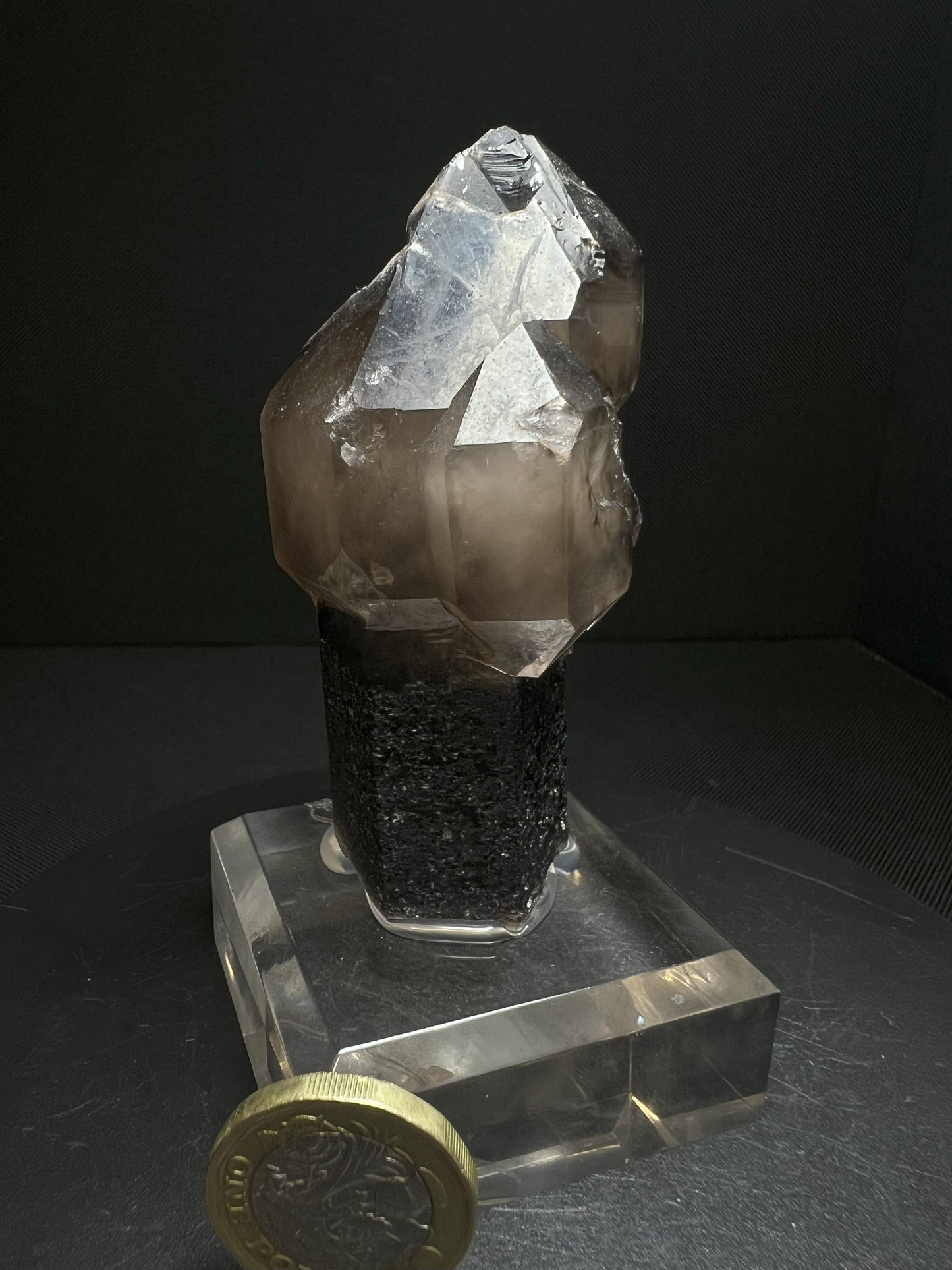 Fully Terminated Smoky Quartz Sceptre From Hallelujah Junction, Nevada (Stand Included) Collectors Piece