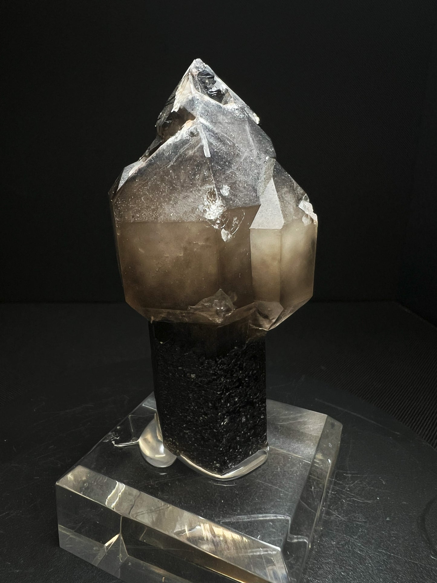Fully Terminated Smoky Quartz Sceptre From Hallelujah Junction, Nevada (Stand Included) Collectors Piece
