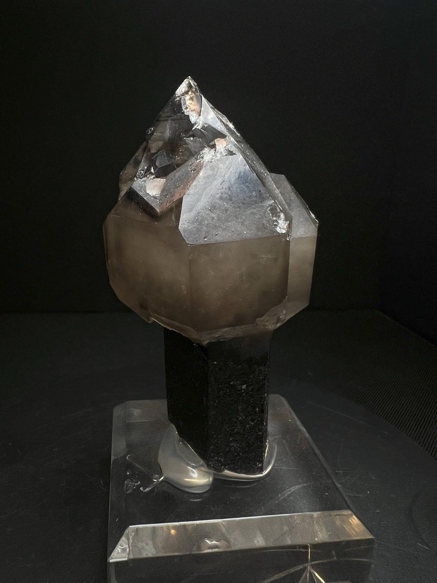 Fully Terminated Smoky Quartz Sceptre From Hallelujah Junction, Nevada (Stand Included) Collectors Piece