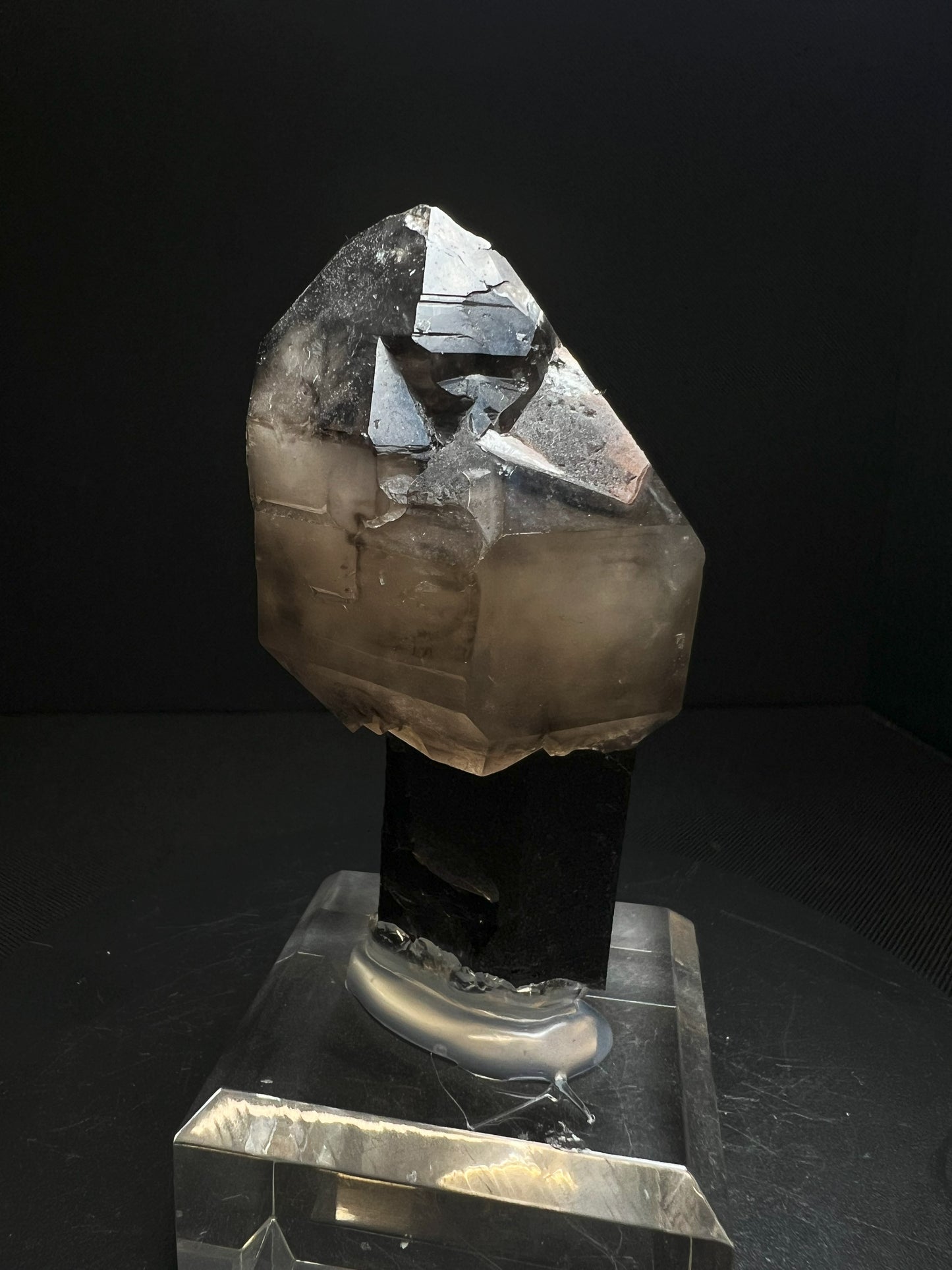 Fully Terminated Smoky Quartz Sceptre From Hallelujah Junction, Nevada (Stand Included) Collectors Piece