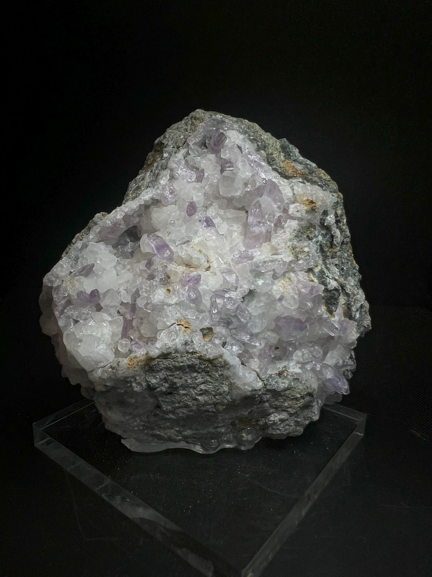 Amethyst On Calcite From Piedra Parada, Vera Cruz, Mexico- collectors piece