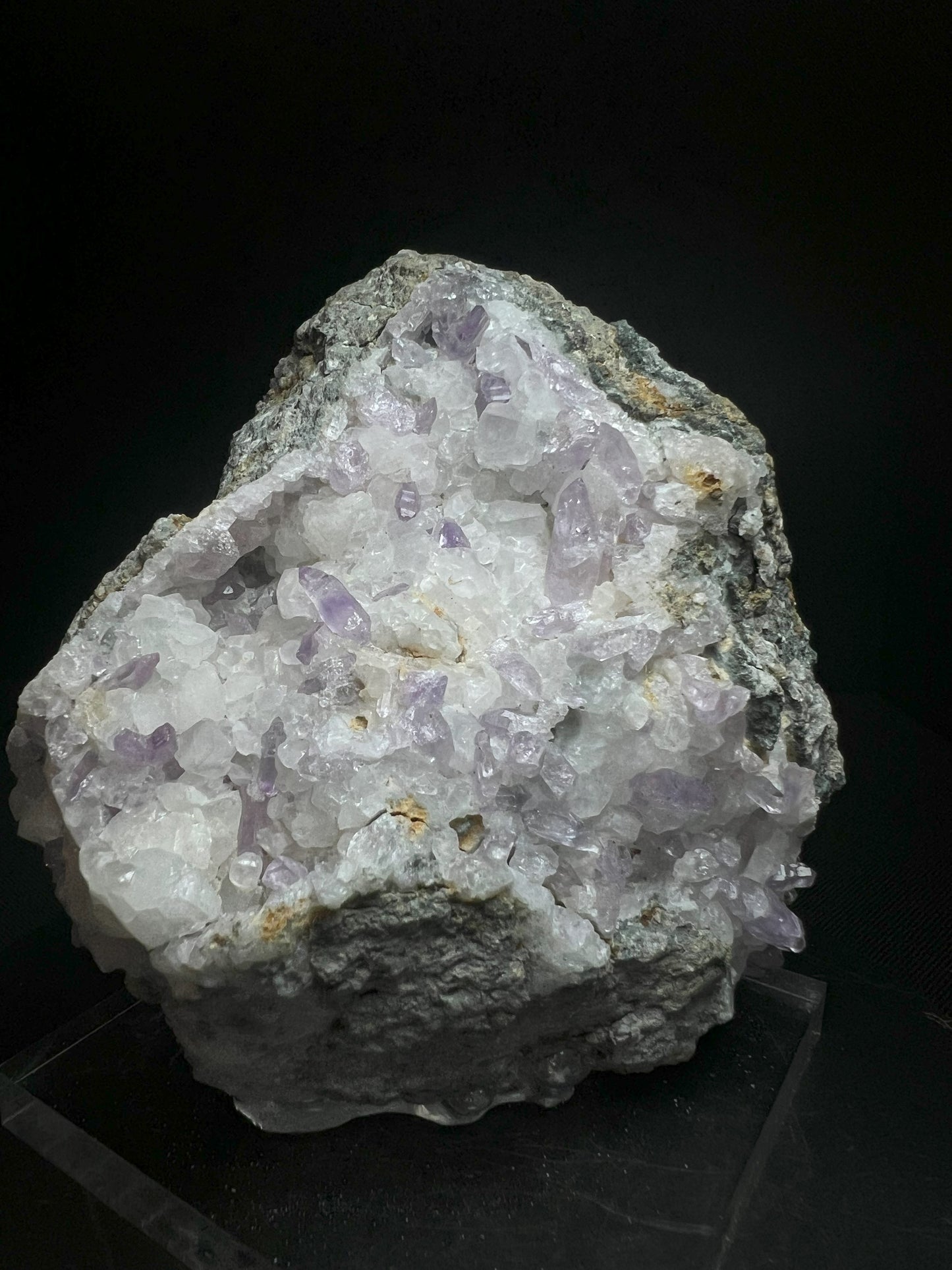 Amethyst On Calcite From Piedra Parada, Vera Cruz, Mexico- collectors piece