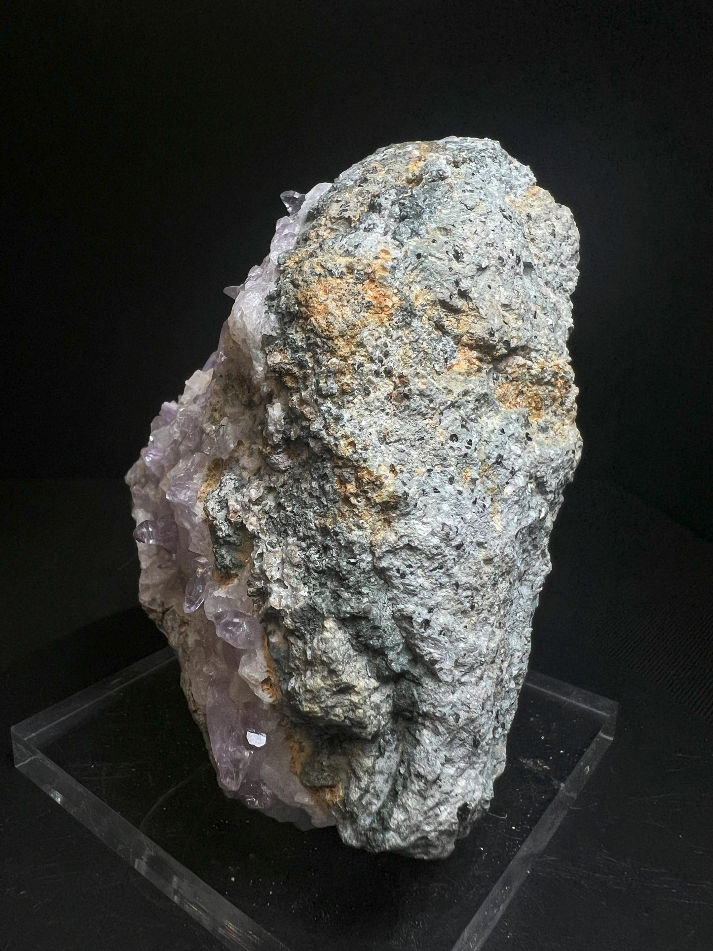 Amethyst On Calcite From Piedra Parada, Vera Cruz, Mexico- collectors piece