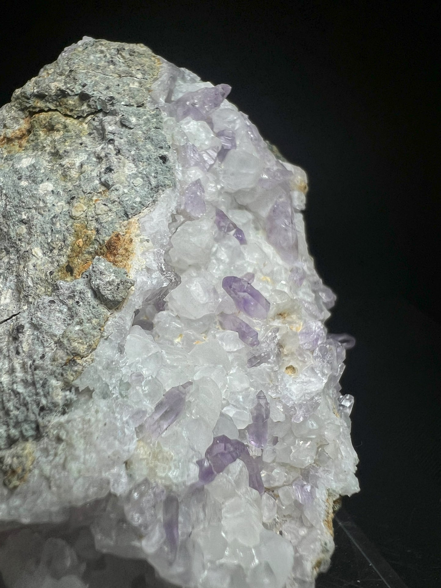 Amethyst On Calcite From Piedra Parada, Vera Cruz, Mexico- collectors piece