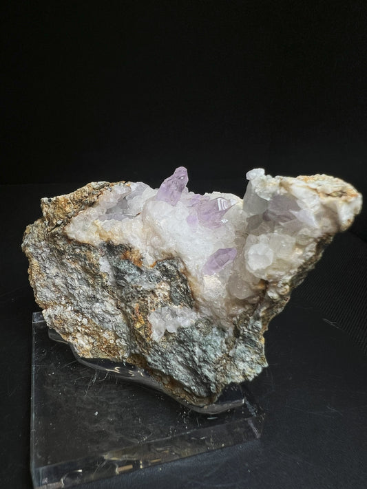 Amethyst On Calcite From Piedra Parada, Vera Cruz, Mexico- collectors piece