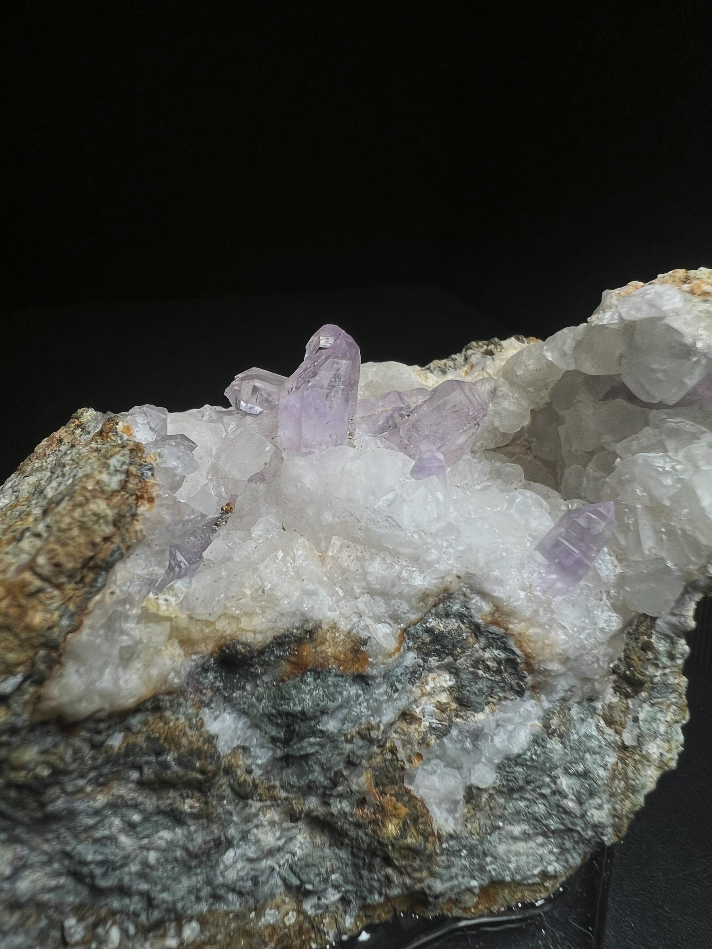 Amethyst On Calcite From Piedra Parada, Vera Cruz, Mexico- collectors piece