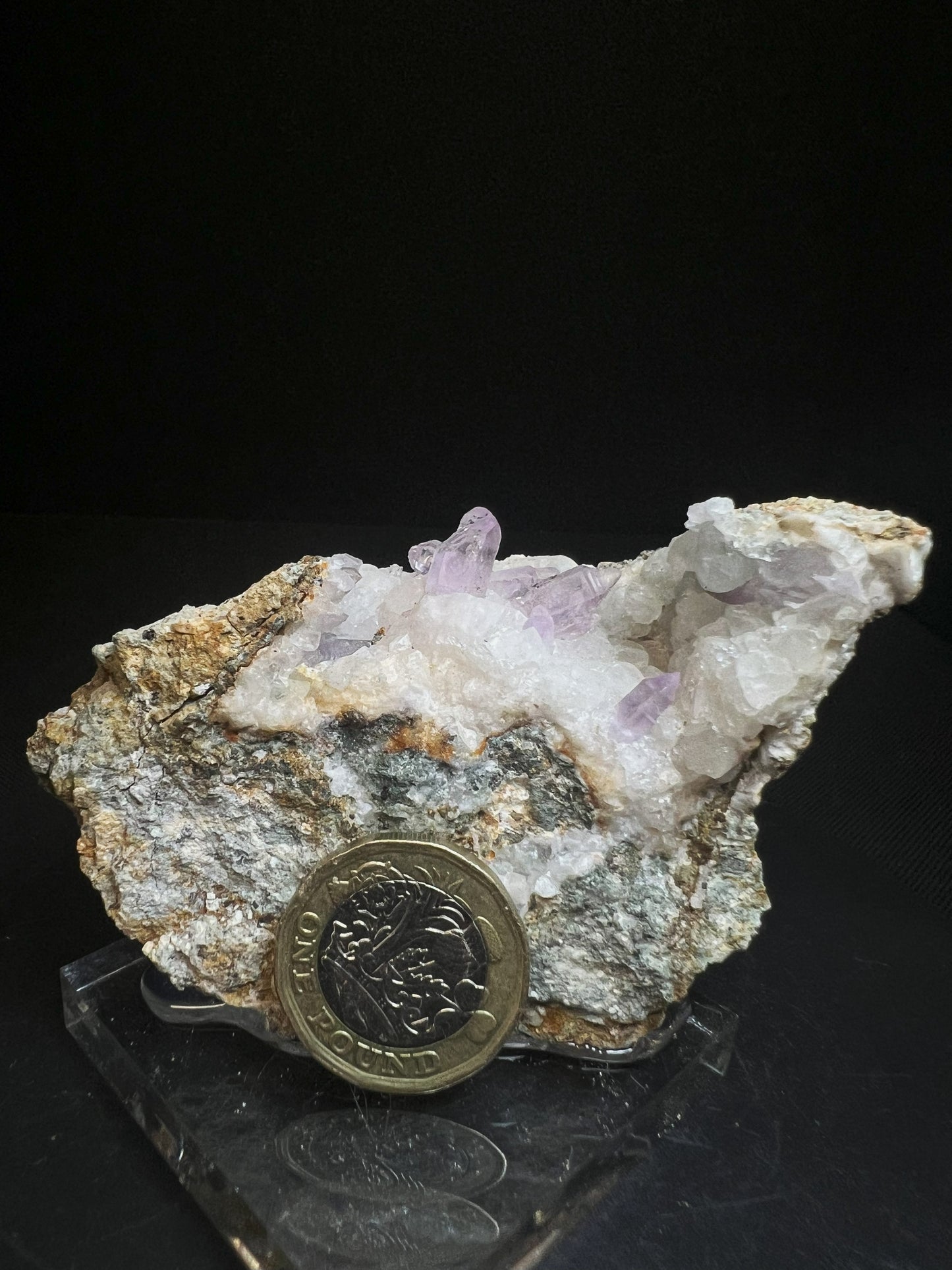 Amethyst On Calcite From Piedra Parada, Vera Cruz, Mexico- collectors piece