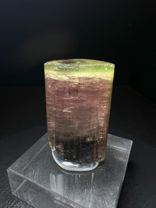 Watermelon Tourmaline On A Stand From Paprok mine, Nuristan, Afghanistan