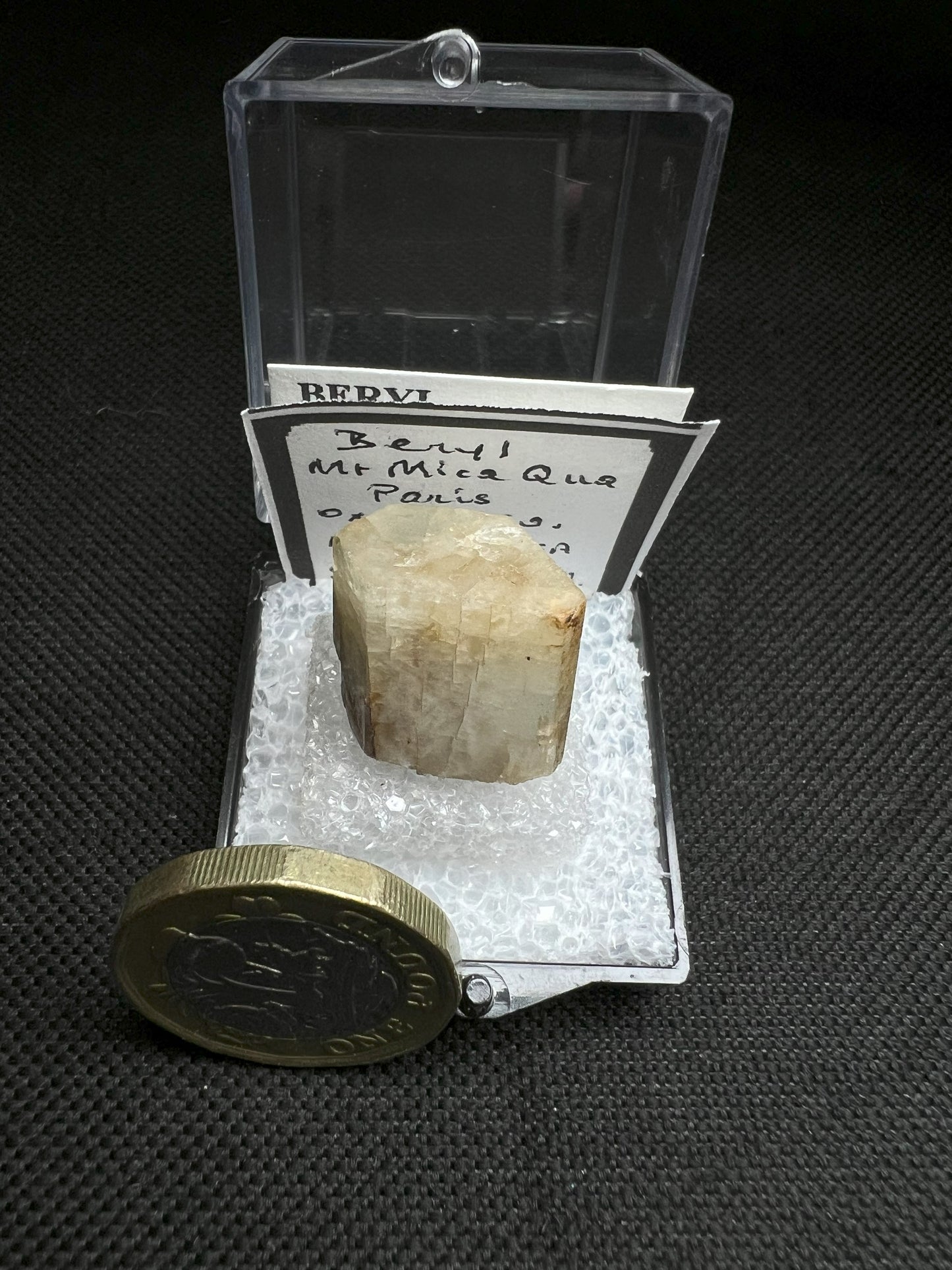 Yellow Beryl From Mount Mica, Oxford Co, Maine, USA- collectors piece, gift