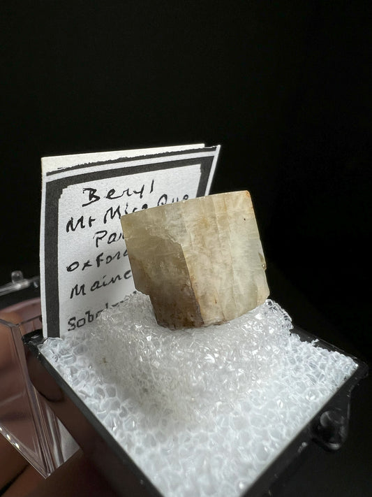 Yellow Beryl From Mount Mica, Oxford Co, Maine, USA- collectors piece, gift