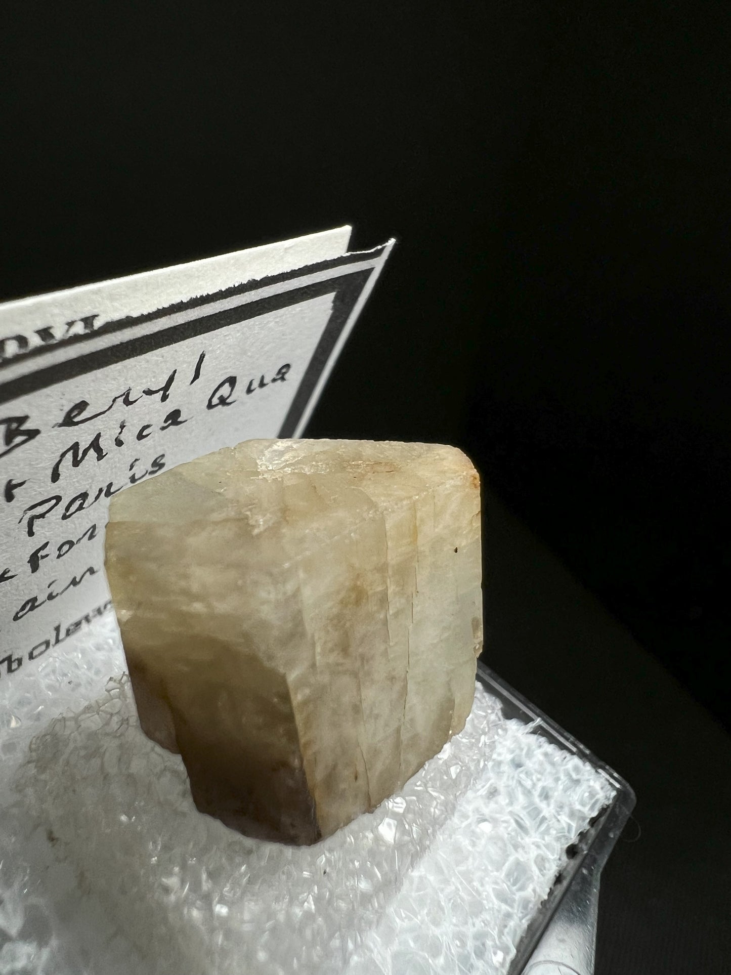 Yellow Beryl From Mount Mica, Oxford Co, Maine, USA- collectors piece, gift