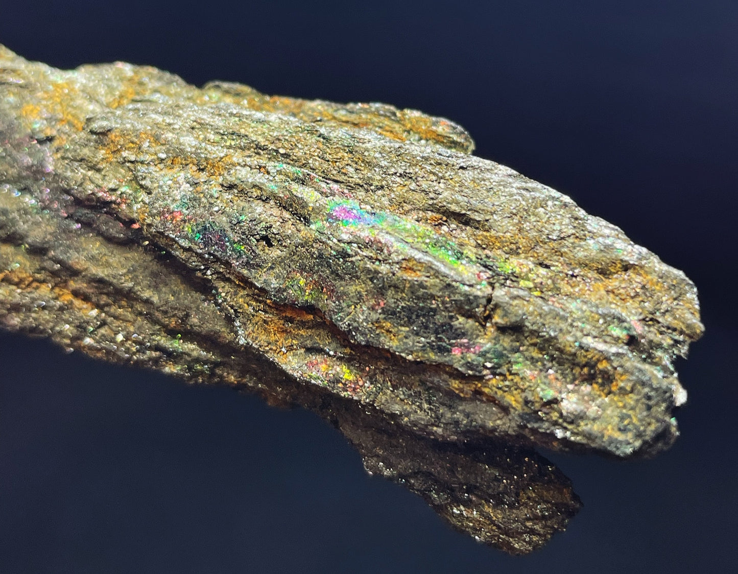 Iridescent Rainbow Hematite Rare Mineral From Brazil Collectors Piece