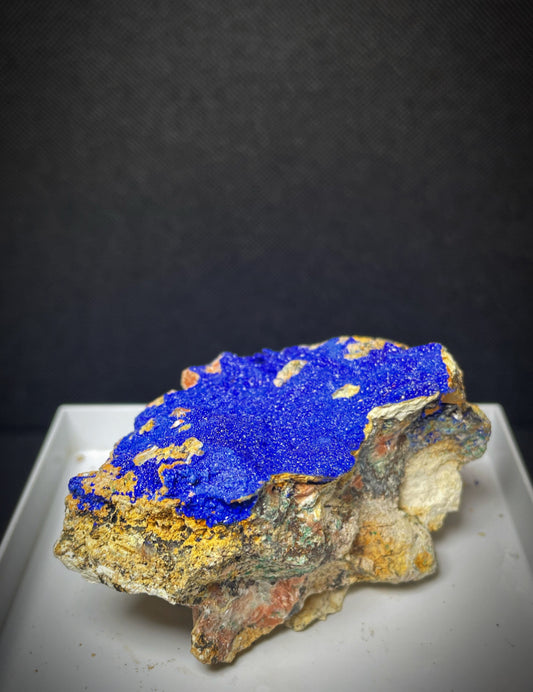 Natural Raw Azurite On Matrix From Madagascar