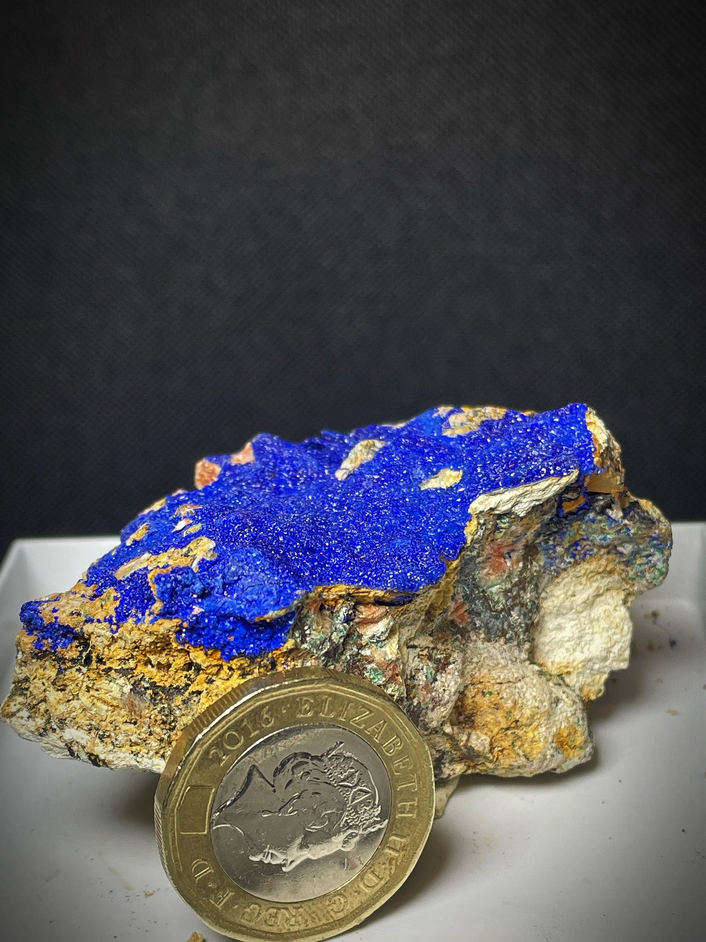 Natural Raw Azurite On Matrix From Madagascar