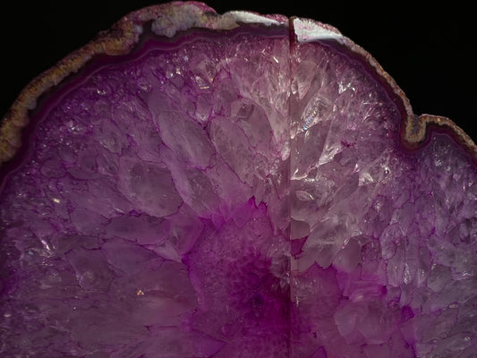 A Pair of Polished Pink Agate Bookends- Statement Piece, Home Décor