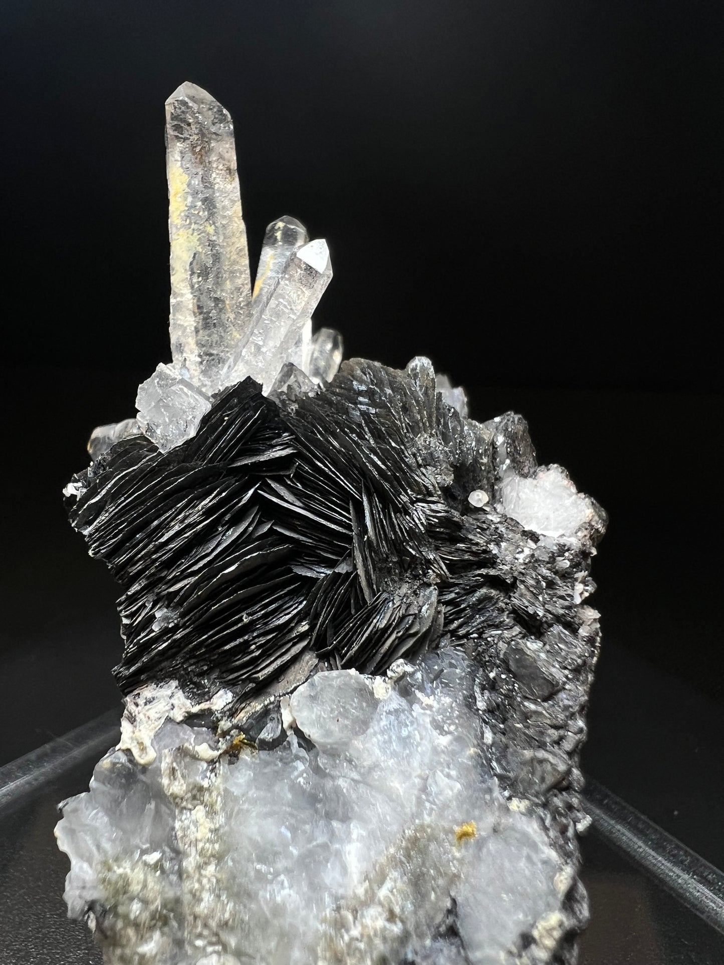 Hematite Rose With Clear Quartz Cluster From Jinlong Hill, Guangdong, China- Collectors Piece, Crystal Healing