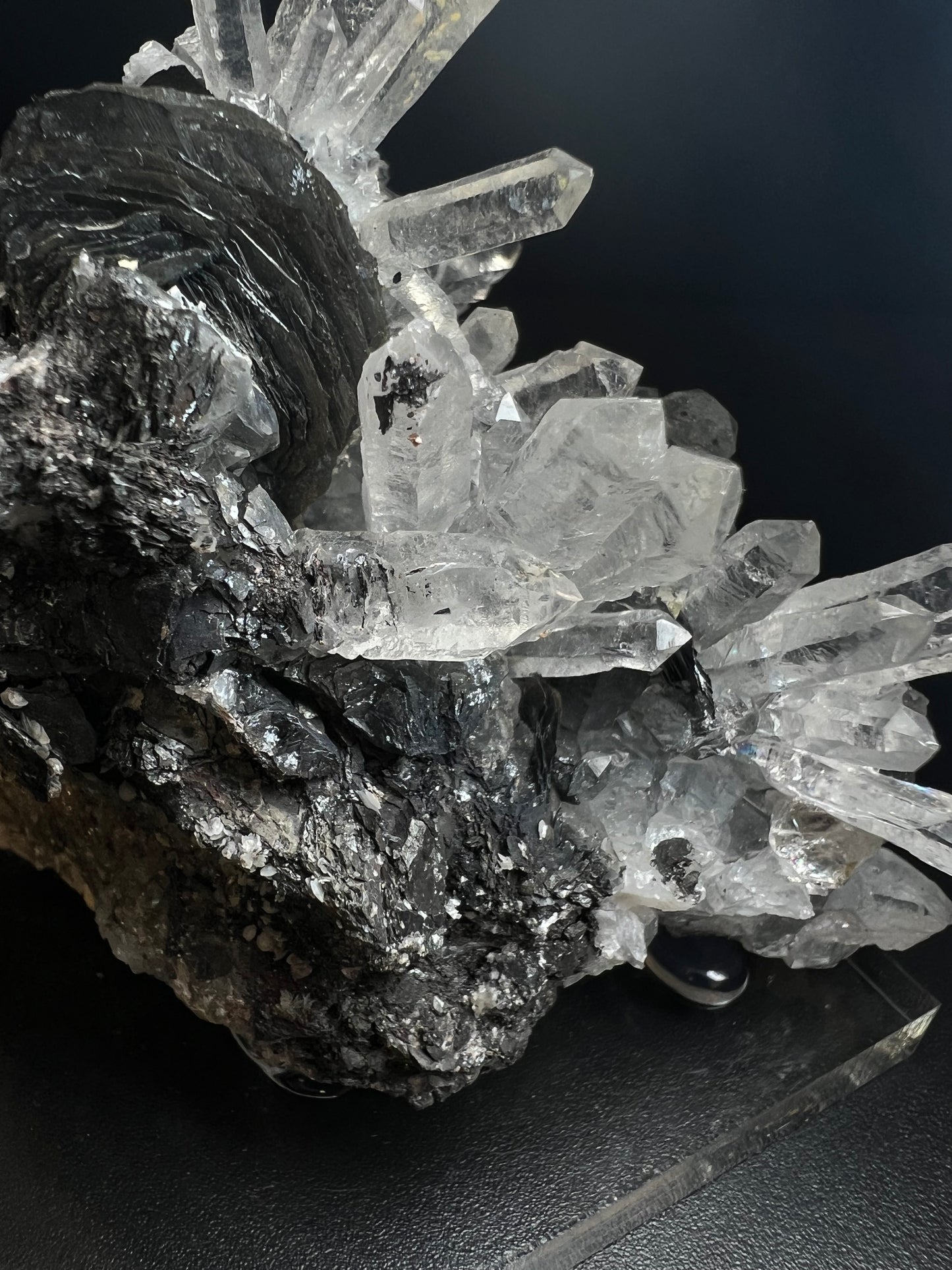 Hematite Rose With Clear Quartz Cluster From Jinlong Hill, Guangdong, China- Collectors Piece, Crystal Healing
