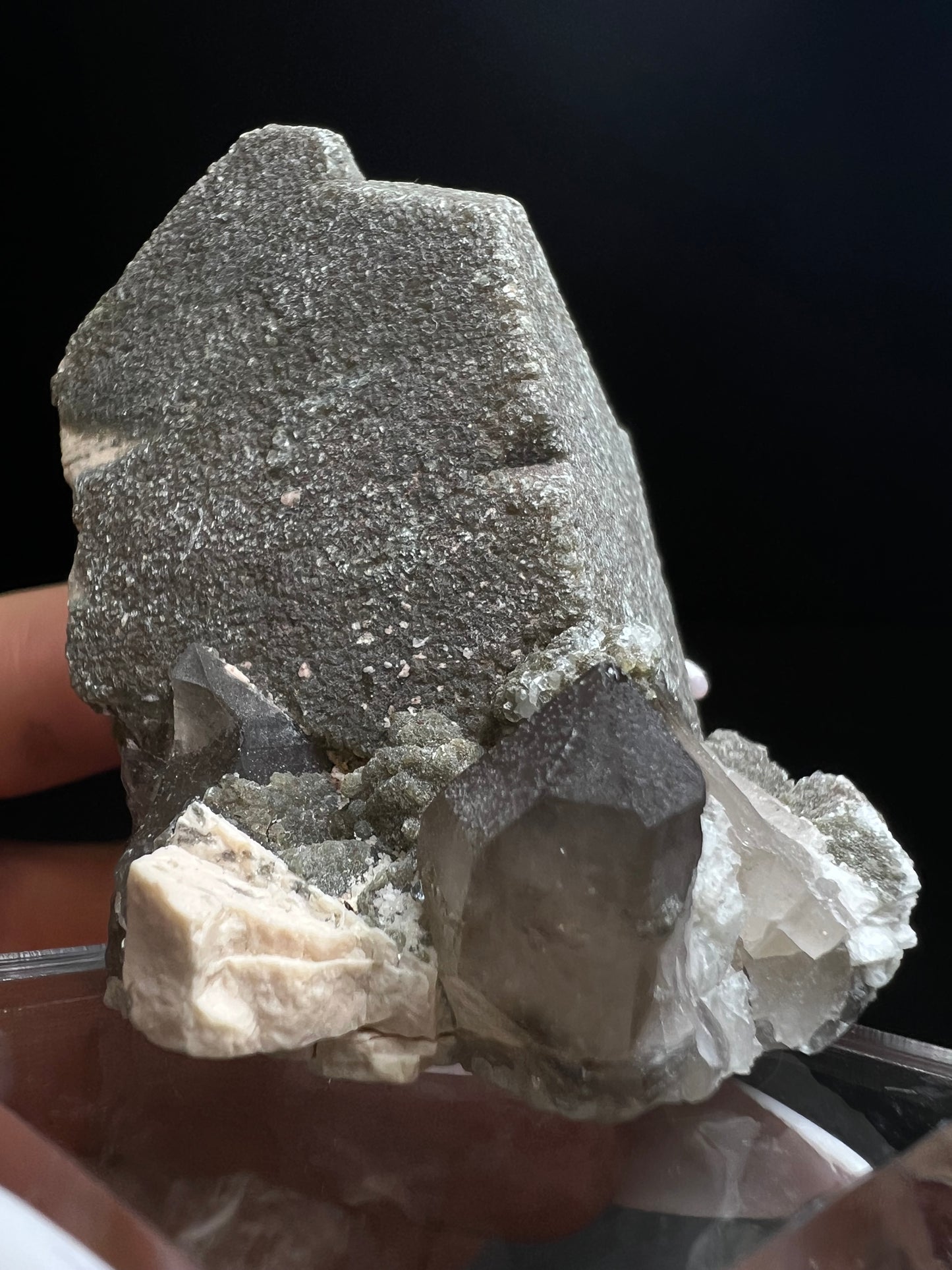 Twinned Microcline Formation With Smoky With Quartz From Papacharcra, Catamarca, Argentina- Collectors Piece, Crystal Healing