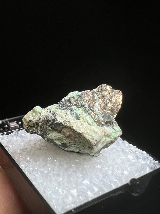 Nickeline With Annabergite From Tamdrost Mine, Zagora, Morocco- Collectors Piece, Crystal Healing, Specimen, Mineral (Box Included)