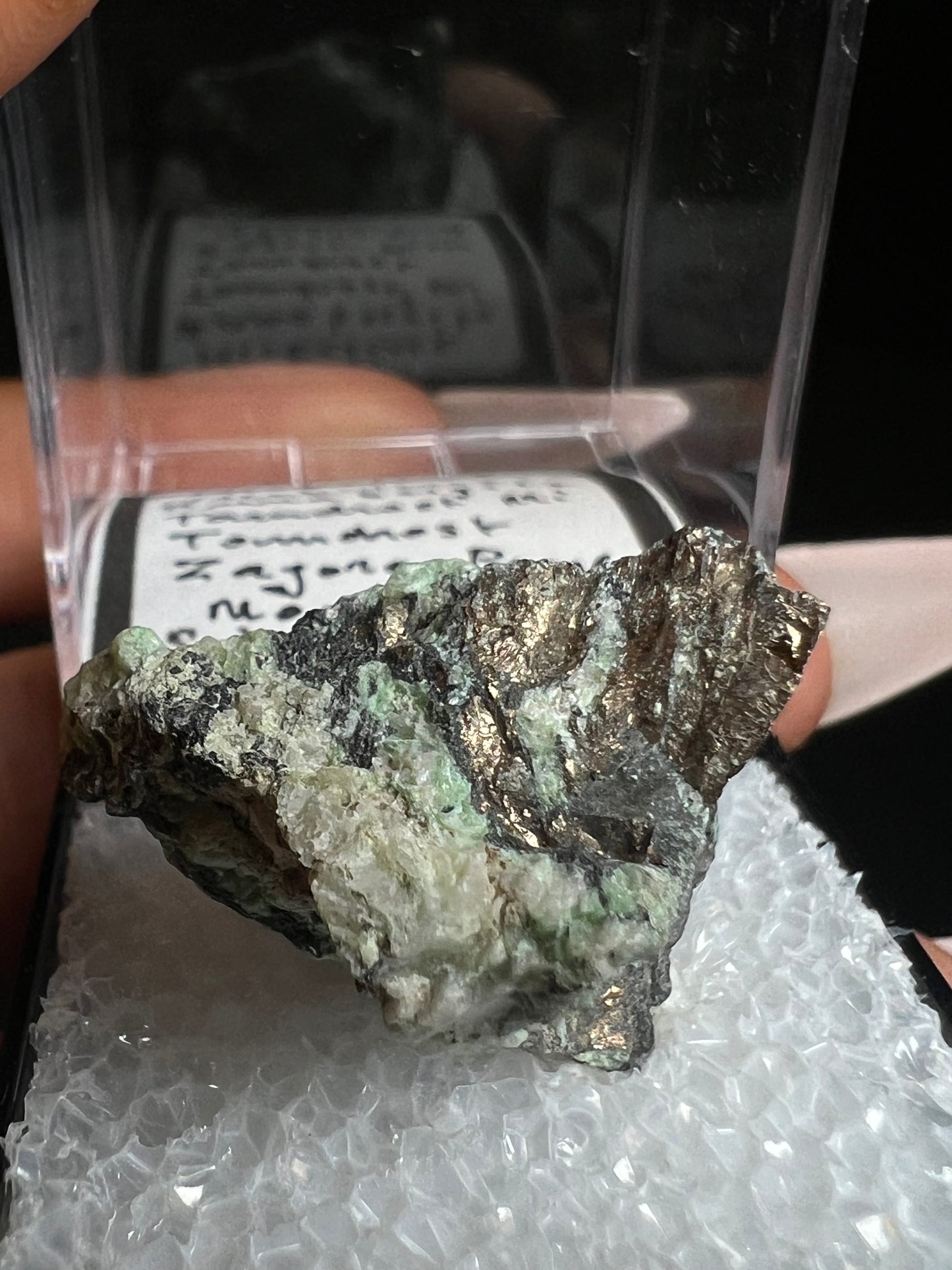 Nickeline With Annabergite From Tamdrost Mine, Zagora, Morocco- Collectors Piece, Crystal Healing, Specimen, Mineral (Box Included)