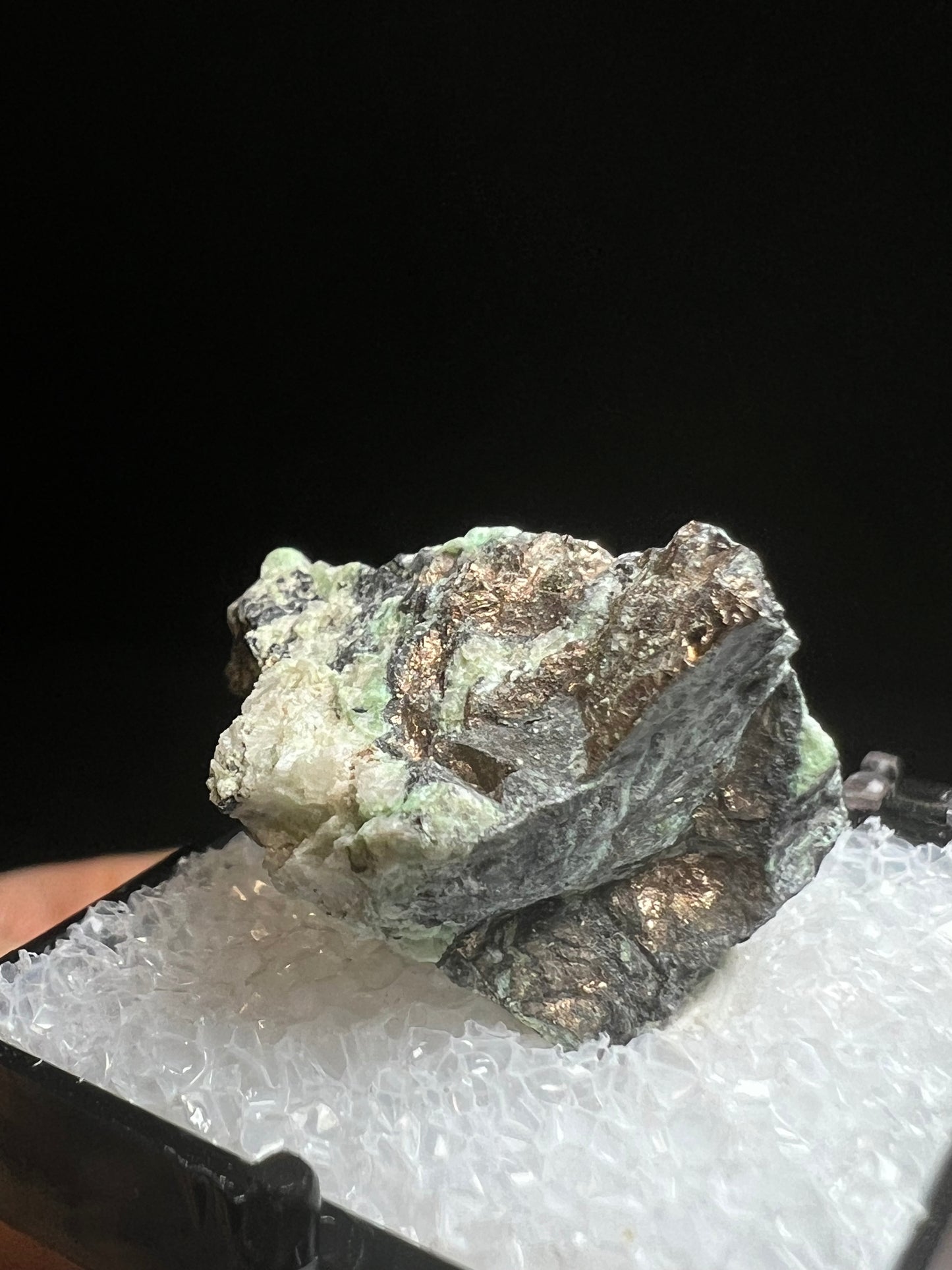 Nickeline With Annabergite From Tamdrost Mine, Zagora, Morocco- Collectors Piece, Crystal Healing, Specimen, Mineral (Box Included)