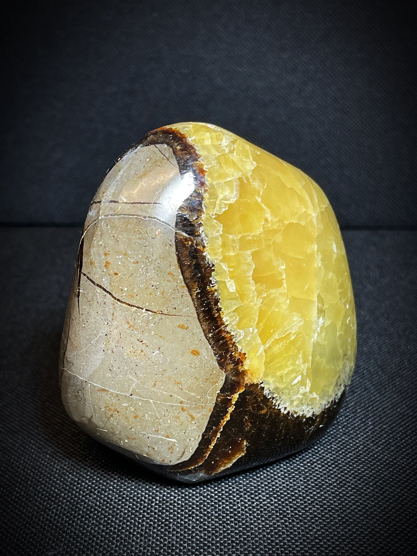 Polished Septarian nodule Freeform From Madagascar