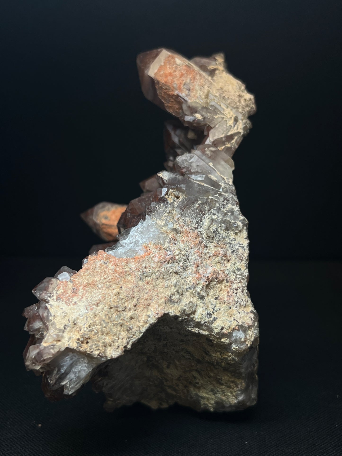 Red Hematoid Quartz Cluster From Orange River, Northern Cape, South Africa- Collectors Piece, Crystal Healing