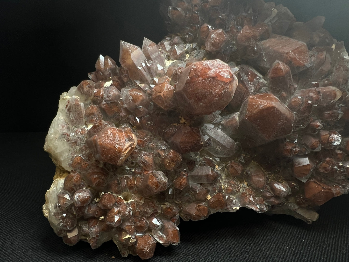 Red Hematoid Quartz Cluster From Orange River, Northern Cape, South Africa- Collectors Piece, Crystal Healing