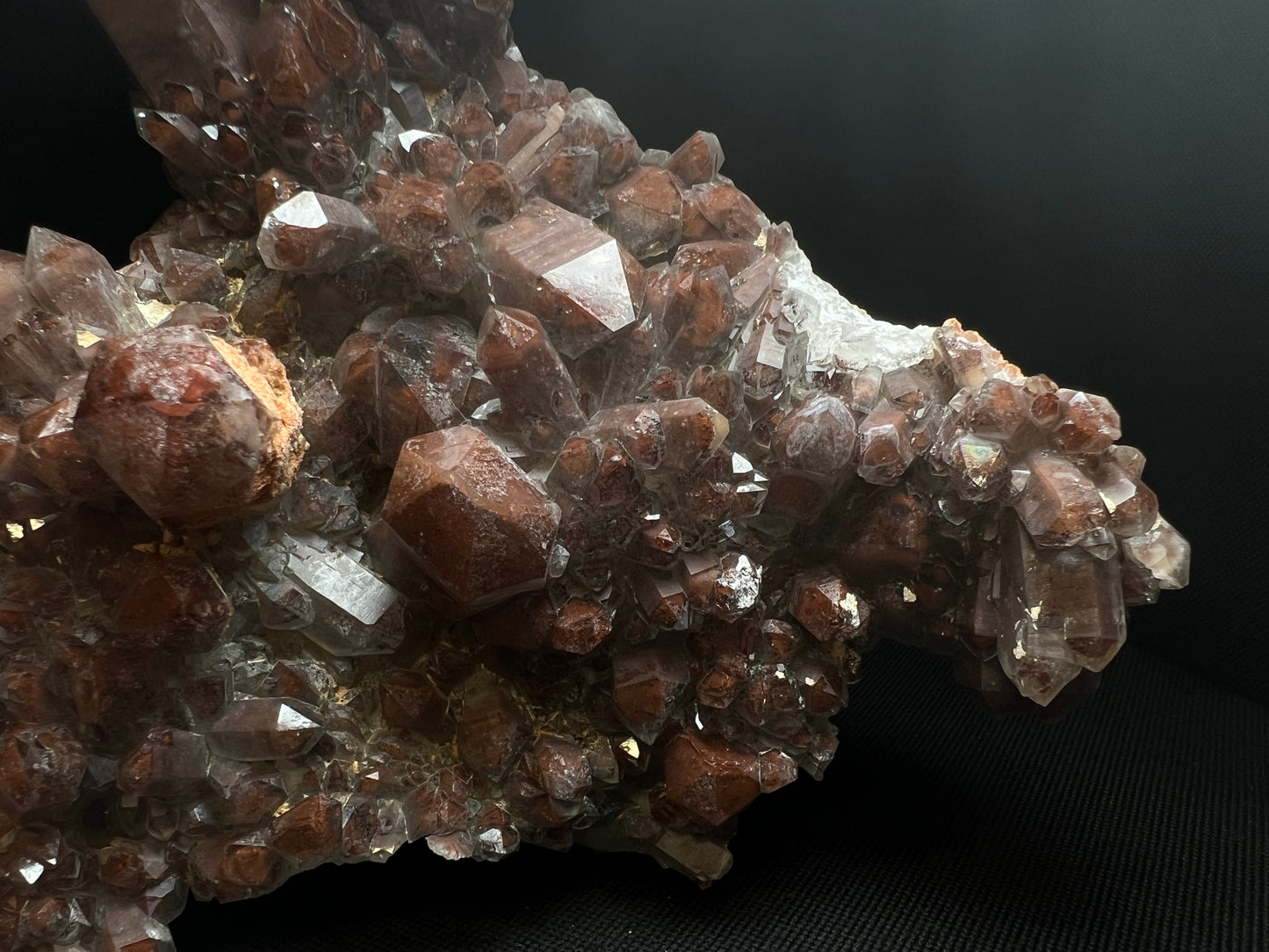 Red Hematoid Quartz Cluster From Orange River, Northern Cape, South Africa- Collectors Piece, Crystal Healing