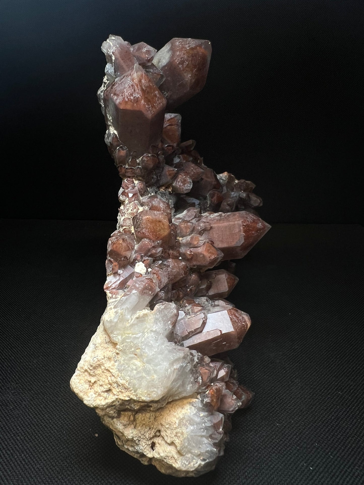 Red Hematoid Quartz Cluster From Orange River, Northern Cape, South Africa- Collectors Piece, Crystal Healing