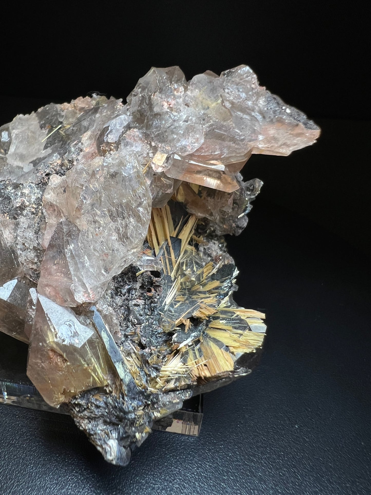 Amazing Rutile With Hematite And Quartz Specimen From Novo Horizonte, Bahia, Brazil- Collectors Piece, Crystal Healing