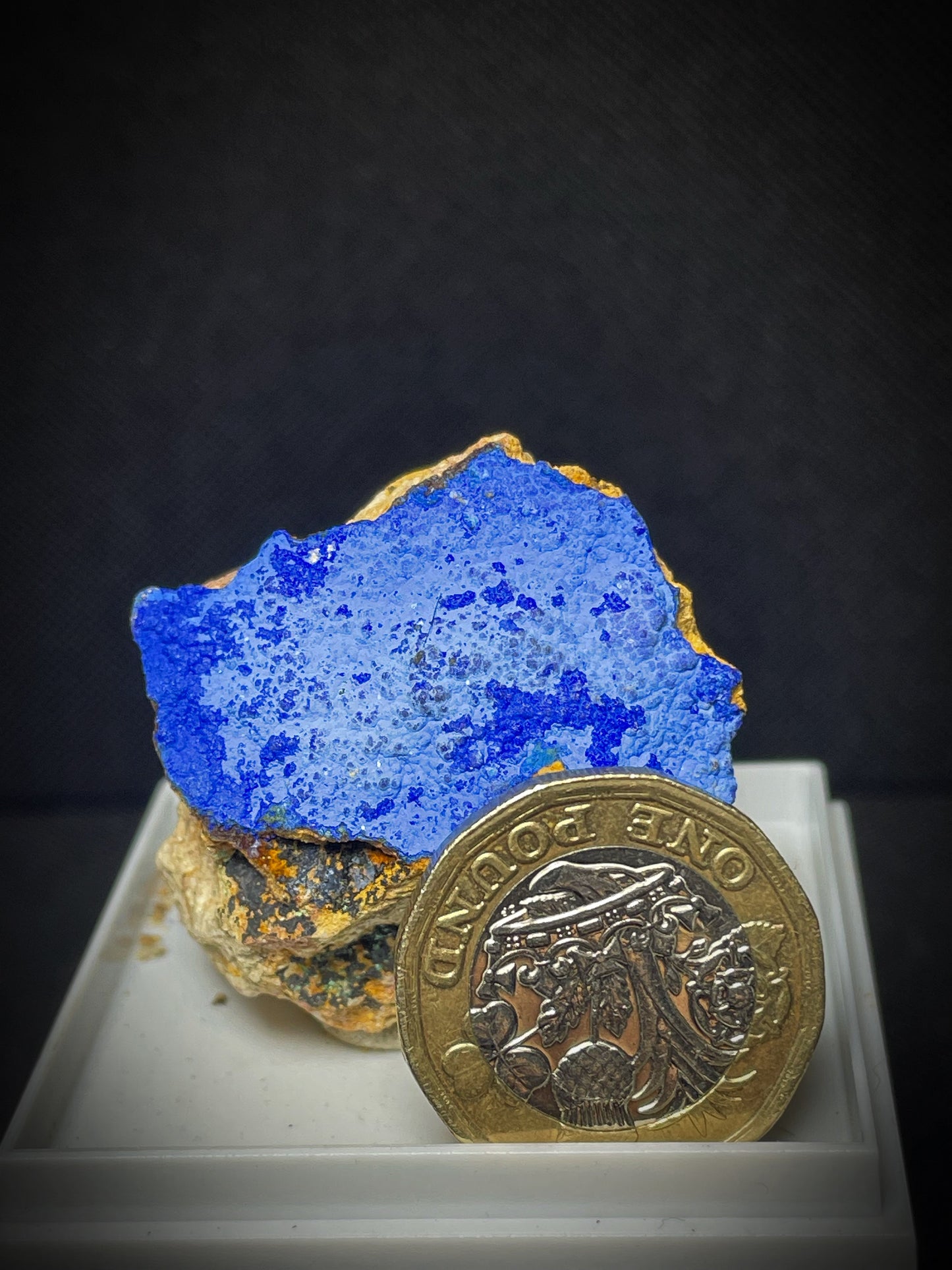Natural Raw Azurite On Matrix From Madagascar