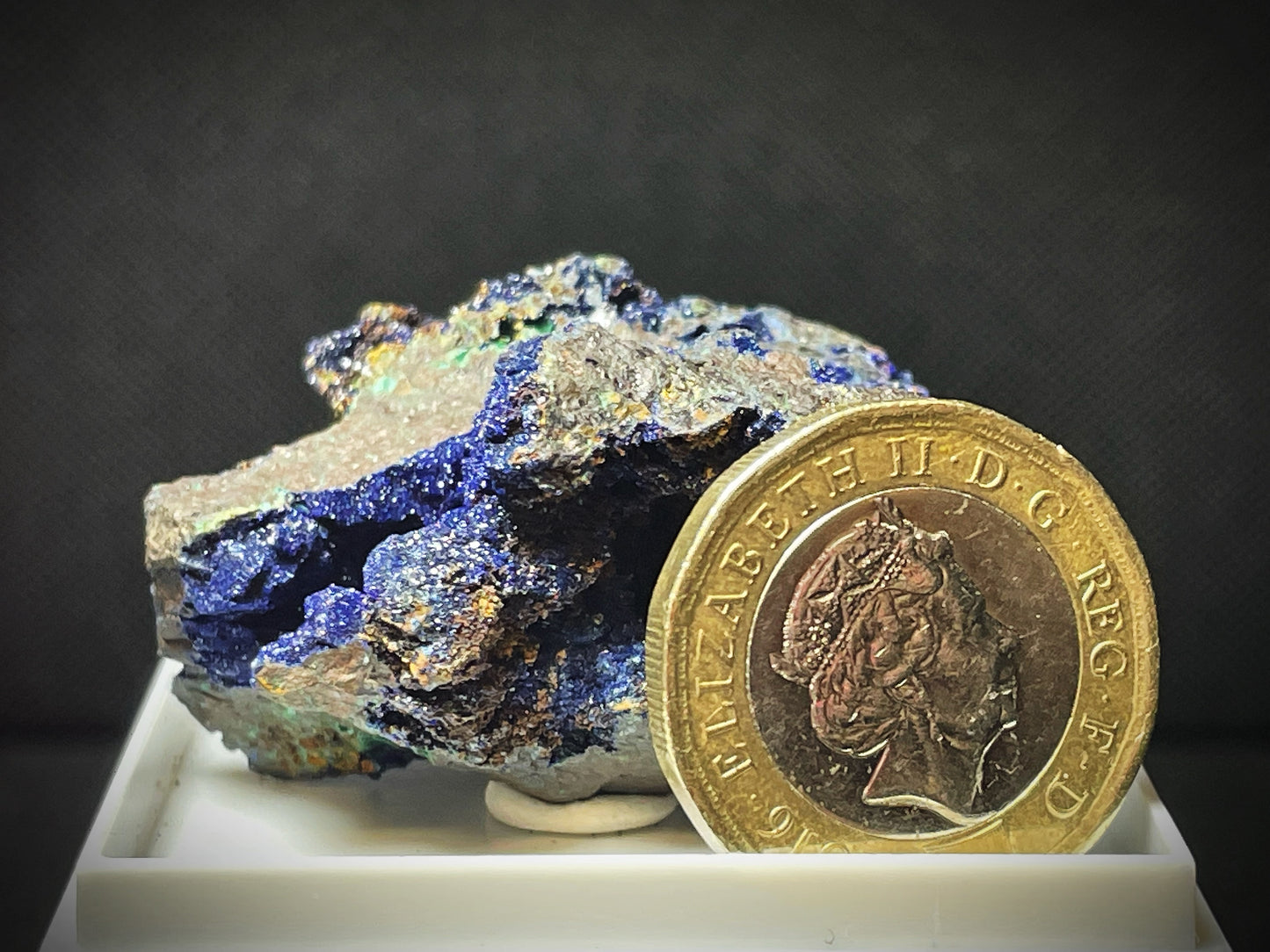 Natural Raw Azurite On Matrix From Madagascar
