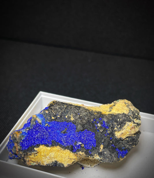 Natural Raw Azurite On Matrix From Madagascar