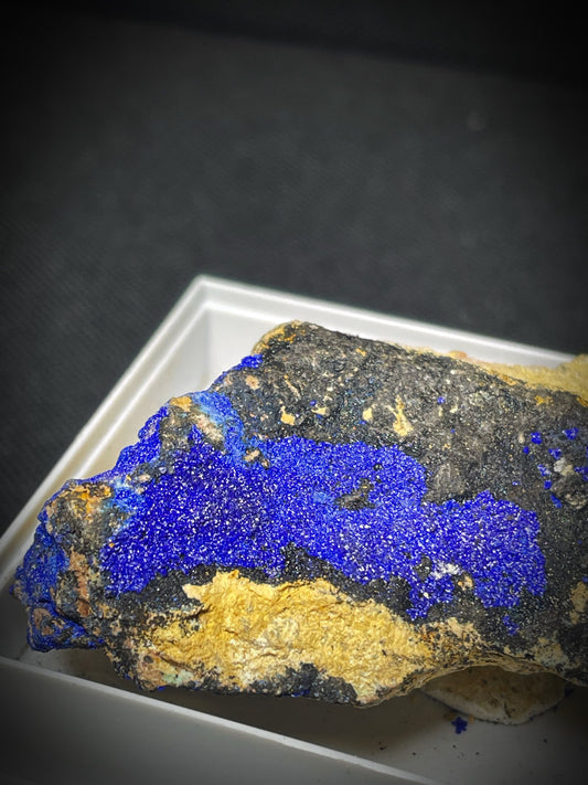 Natural Raw Azurite On Matrix From Madagascar