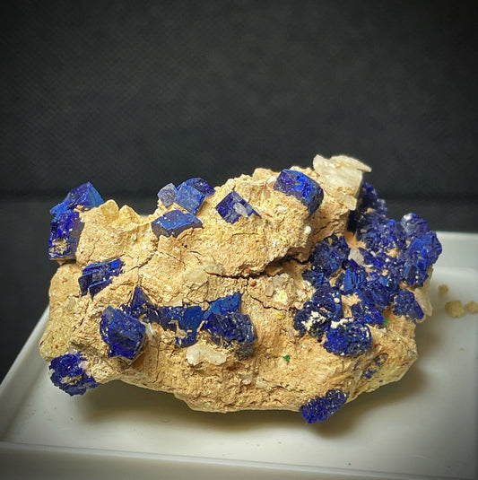 Natural Raw Azurite On Matrix From Madagascar